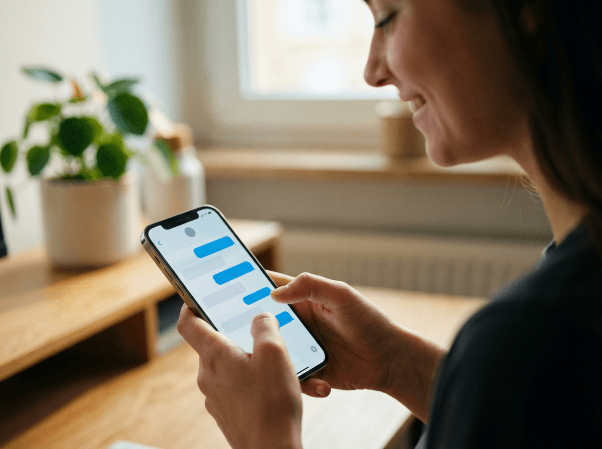 Persona usando Prevox en su smartphone